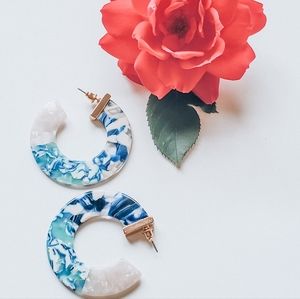 NEW Blue and White Earrings
